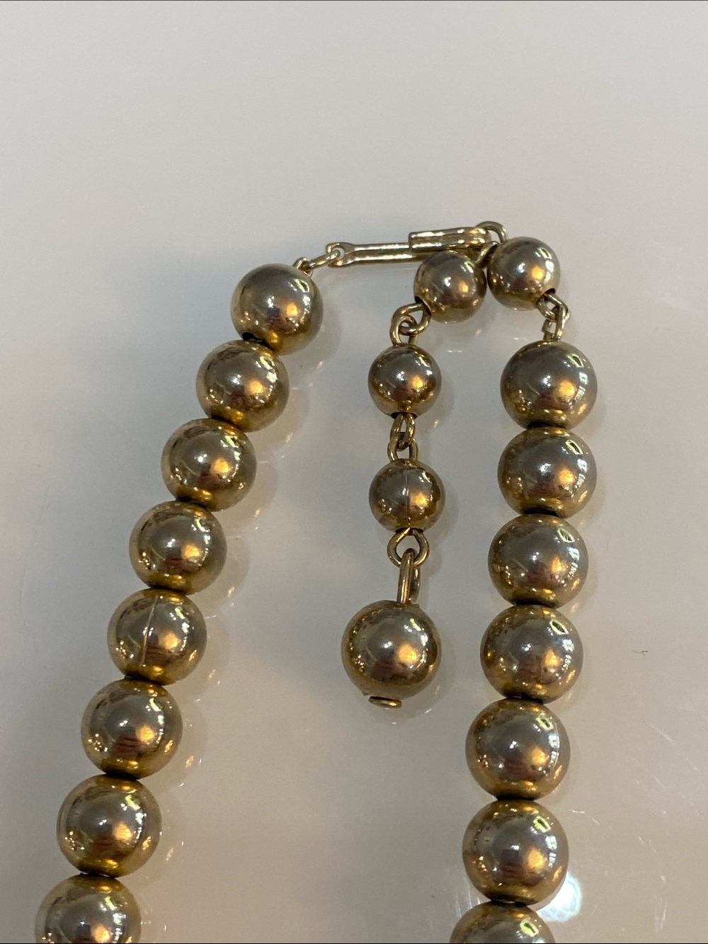 Vintage beaded ball necklace - Picture 3 of 6
